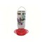 GC Home & Garden 10" Clear and Red Hummingbird Water Bulk Glass Feeder with Painted Black Chinned Design 32 oz.
